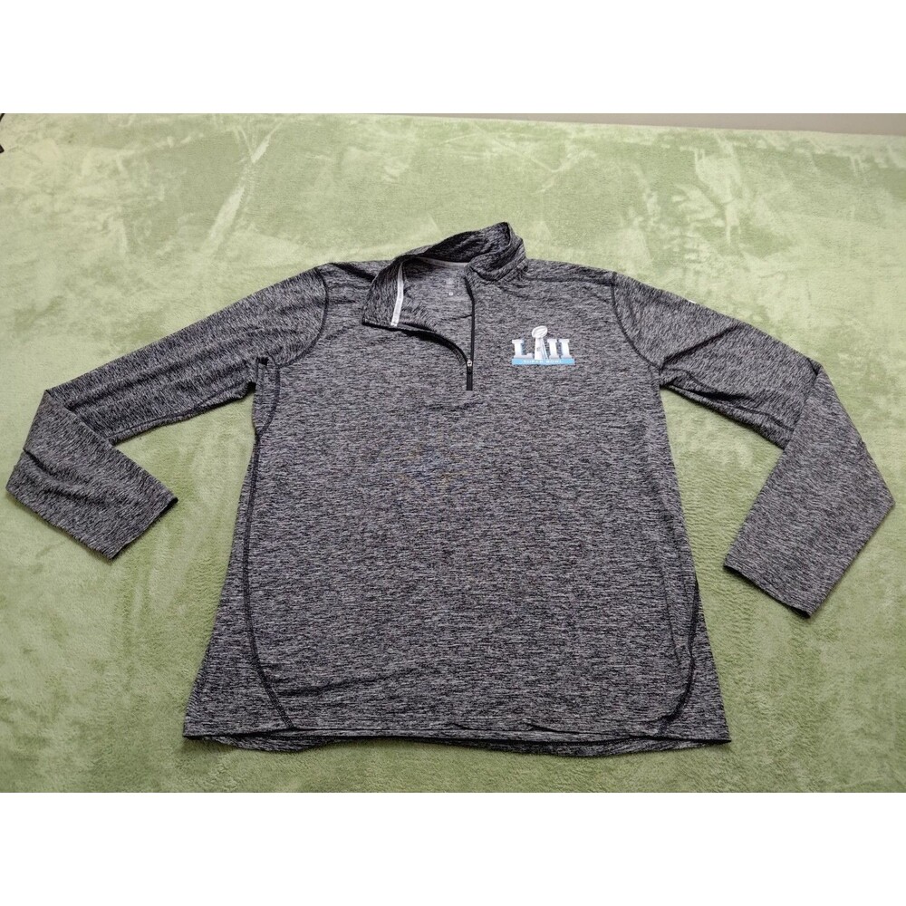 Nike Drifit Mens XL Long Sleeve Gray Super Bowl 52 LII New England & Patriots